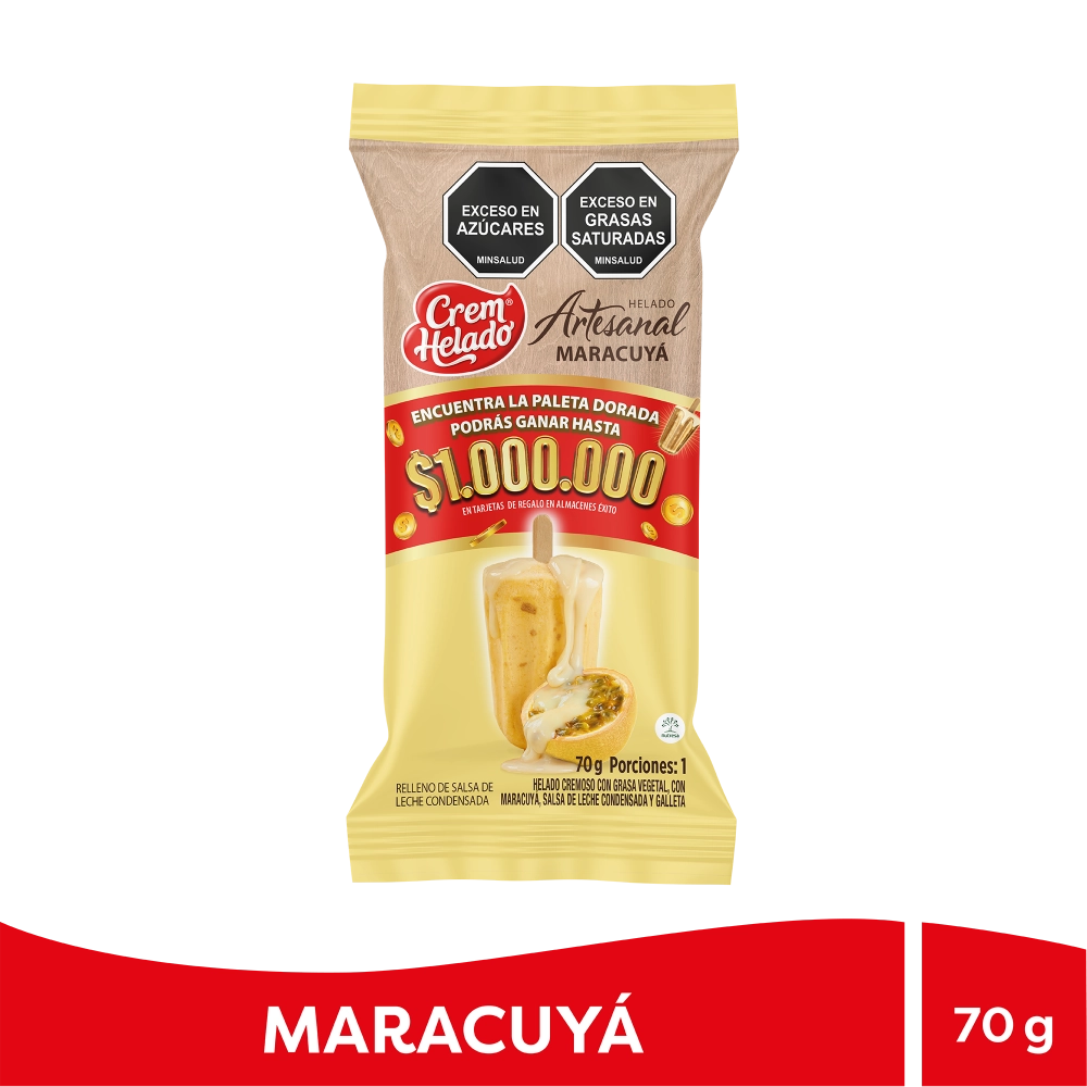 Helado Artesanal Maracuyá - Encuentra la paleta Dorada