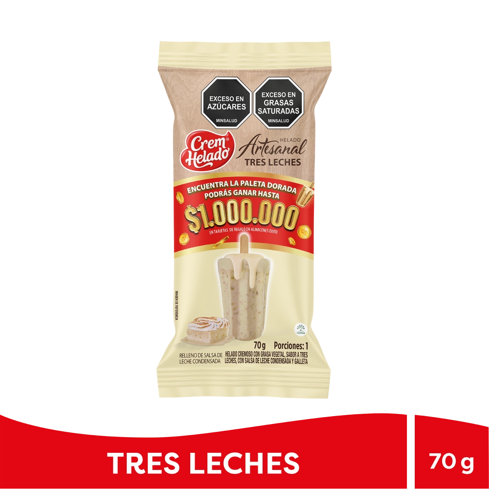 Helado Artesanal Tres Leches - Encuentra la paleta Dorada