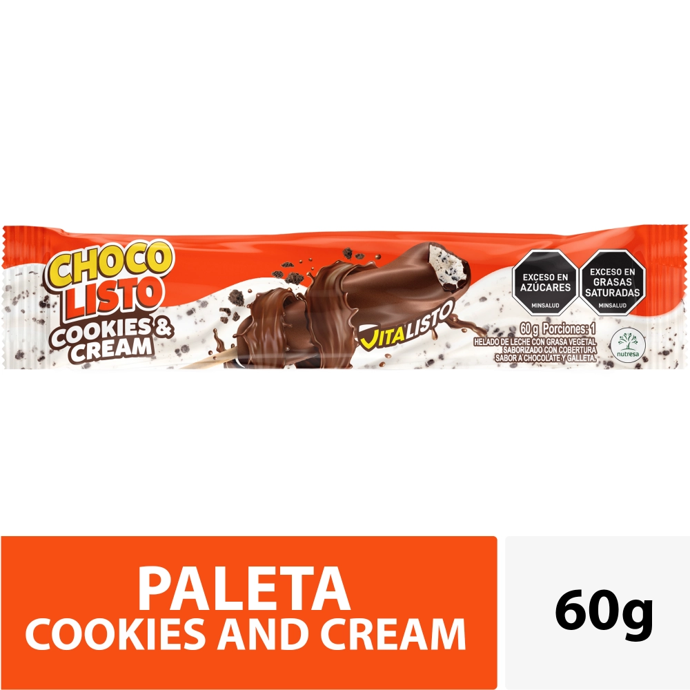 Paleta Chocolisto Cookies & Cream