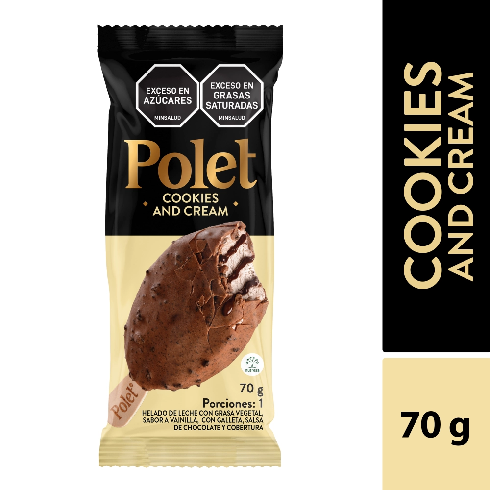 Paleta Polet Cookies & Cream x70g