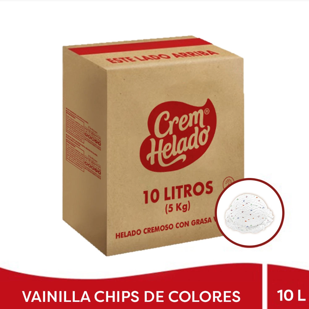 Tarro 10 Litros Vainilla Chips de Colores