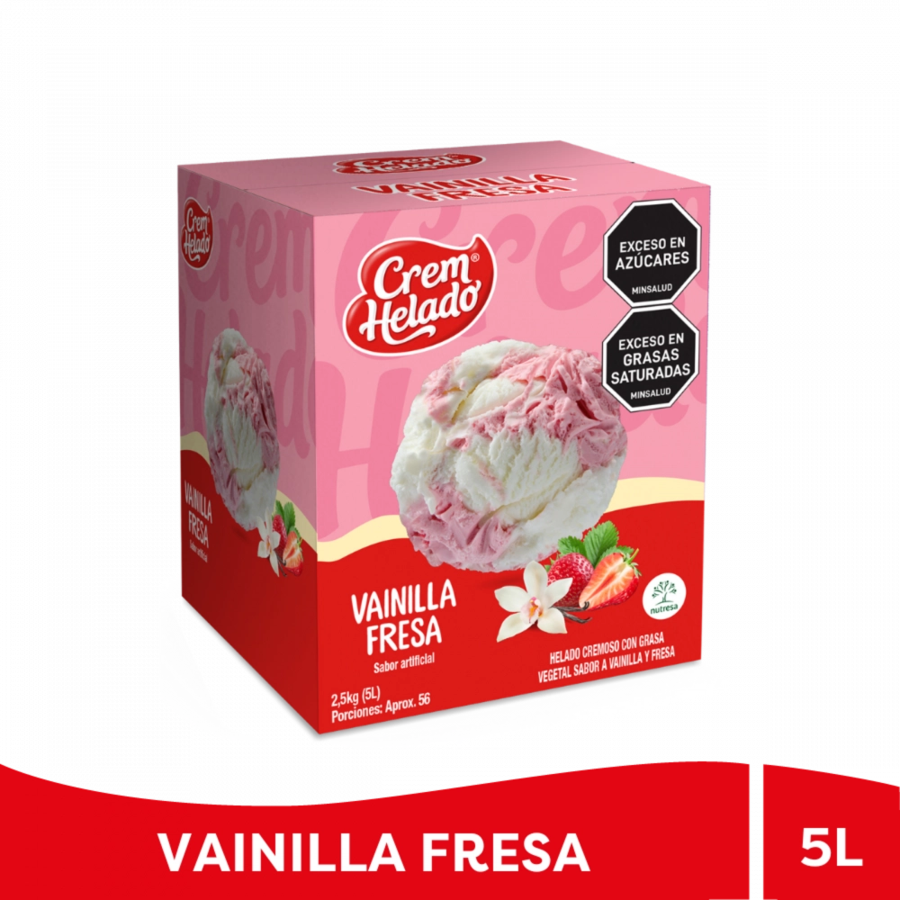 Tarro x 5 Litros Vainilla Fresa
