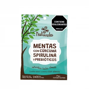 Mentas Sin Azúcar Con Cúrcuma - Spirulina - Prebióticos