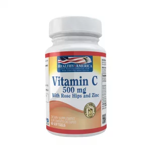 Vitamina C 500 mg con Rose Hips y Zinc x 60