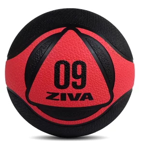 Balón Medicinal Ziva ZVO-CMMB-9060-R de 9KG Negro/Rojo