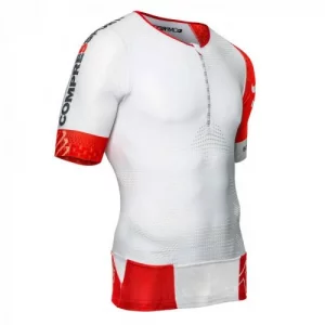 Camiseta Deportiva Hombre Triathlon Compressport TR3 Aero Top Blanca