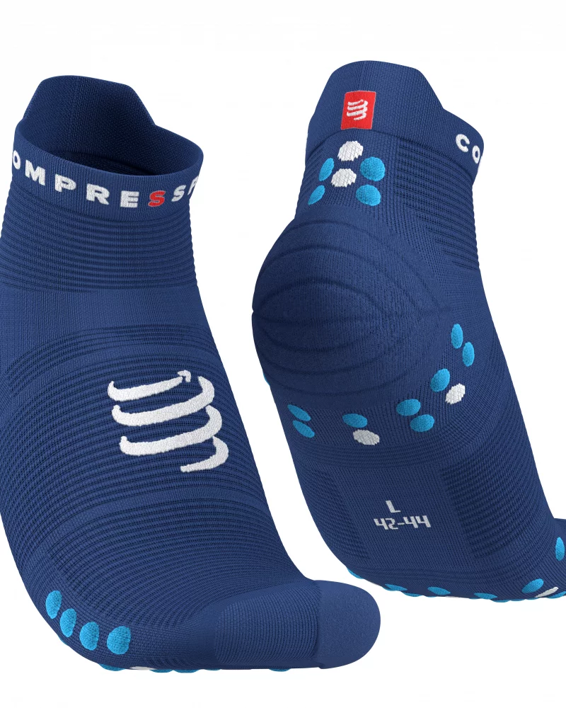 Medias Pro Racing Socks v4.0 Run Low SODALITE/FLUO BLUE