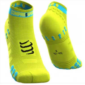 Medias Compressport Pro Racing Socks v3.0 Run Low Fluo Yellow T2