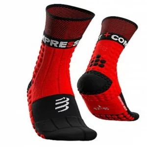 Medias Compressport Racing Socks Winter Trail Red/Black