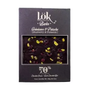 Chocolate Lok Barks Arandan Pist 70% Cacao 250G