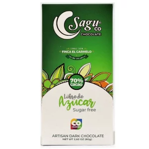 Chocolate Sagu 70% Cacao Sin Azucar 80G