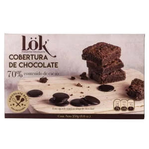 Cobertura Chocolate Lok 70% Cacao 250G
