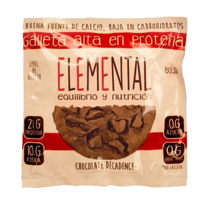 Galleta Elemental Choco Proteina 80G