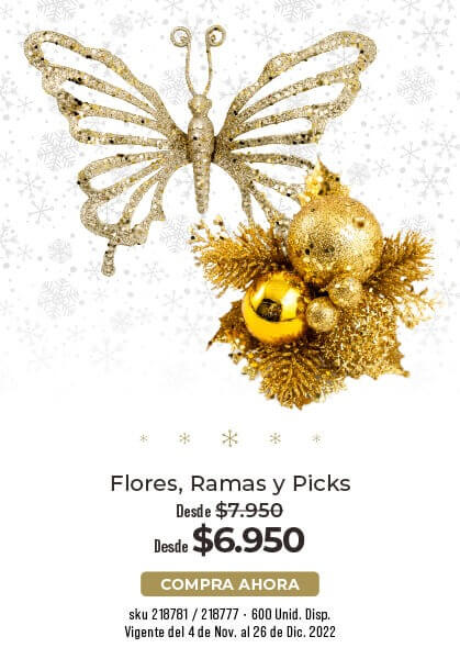 Flores ramas y picks