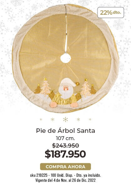 Pie de árbol santa