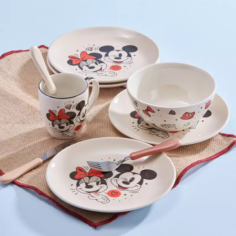 Set De Desayuno Corona Mickey Multicolor Pz Ceramica Sl11321
