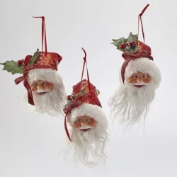Adorno Arbol Cabeza Santa X 3 Pzs 14 Cm Gs2034d Tr