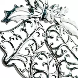 Adorno Arbol Santini Campanas 18X3Cm Plateado Plastico 130-4201