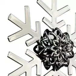 Adorno Arbol Santini Copo Nieve 12X3Cm Plateado Plastico 130-42