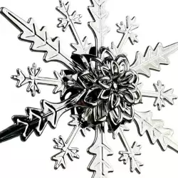 Adorno Arbol Santini Copo Nieve 13X3Cm Plateado Plastico 130-42