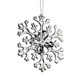 Adorno Arbol Santini Copo Nieve 15X3Cm Plateado Plastico 130-42