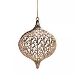 Adorno Arbol Santini Esfera 9X13Cm Champagne Plastico 130-42001