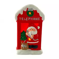 Adorno Santa Santini Con Luz 6X13Cm Rojo Ceramica 200-6700132