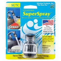 Ahorrador De Agua Para Lavaplatos Súper Spray Su7C-Plateado Con Negro