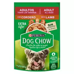 Alimento Humedo Dog Chow Adultos Todos Los Tamaños Cordero 100 Gr