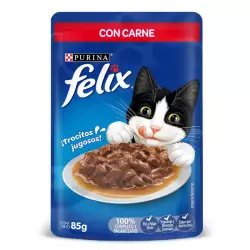 Alimento humedo gato felix 85 gr carne salsa 12370079