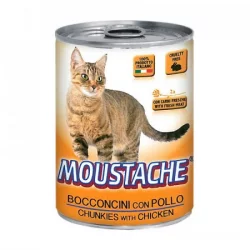 Alimento Humedo Gato Moustache 355170 415 Gr Pollo Lata