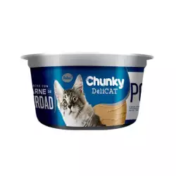 Alimento Húmedo Para Gato Deli Cat Pote Pollo Chunky 156gr