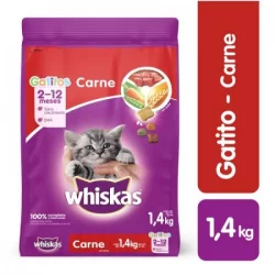 Alimento Para Gato Whiskas Sabor A Carne 1.4Kg-Fucsia
