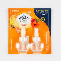 Ambientador Glade Electrico Repuesto 42 Ml 2 Ud Hawaian Breeze