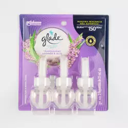 Ambientador Glade Electrico Repuesto 63 Ml 3 Ud Lavanda 346783