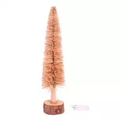 Arbol Santini Con Luz 10X50Cm Rose Gold Fibra Natural 200-2100858
