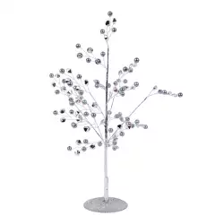 Arbol Santini Decorativo 9X35Cm Plateado Plastico 140-1900313