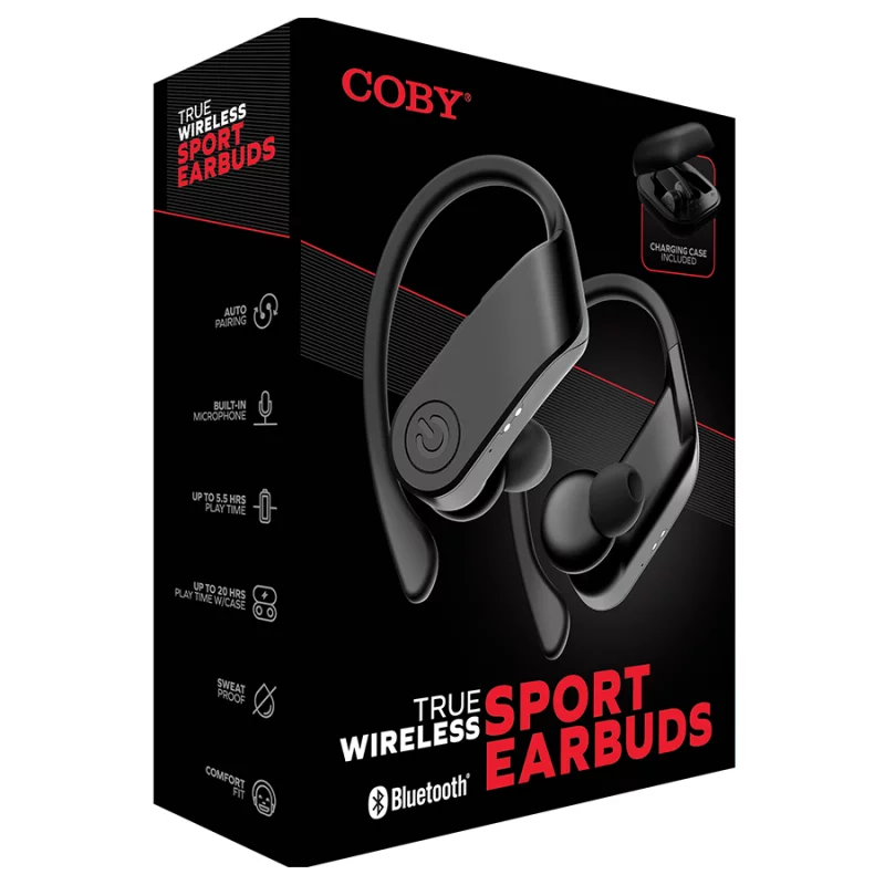 Audifonos Coby Inalambrico Negro Bluetoo