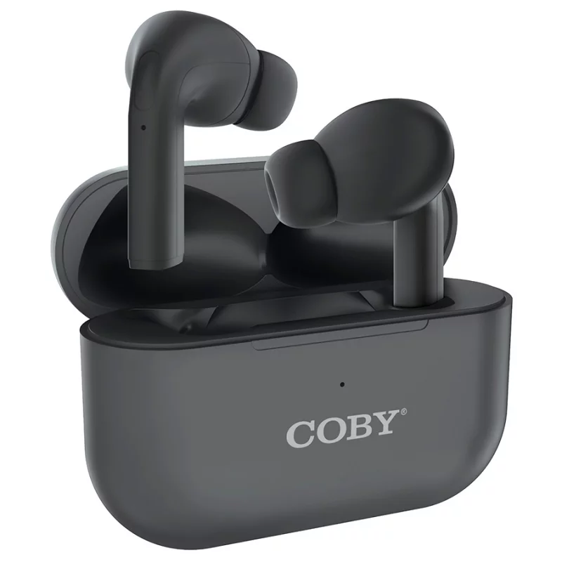 Audífonos Coby Inalámbrico Negro Bluetooth 5.0 Para Ios Y Android Cetw517Bk