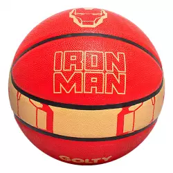 Balon Baloncesto Golty N7 Marvel Iron Man Rojo Dorado Caucho T6