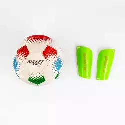 Balon Futbol + Canilleras + Malla
