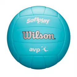 Balon Voleibol Wilson N5 Soft Play Azul Cuero