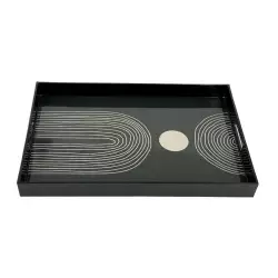 Bandeja deco concepts jade collection 30x4cm negro