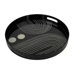 Bandeja deco concepts jade collection 34x4cm negro
