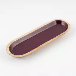 Bandeja Expressions Flora 30X2X10Cm Berenjena Madera