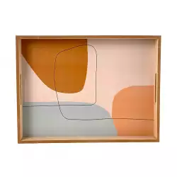Bandeja Rec Concepts Sweet Mocca 44X4X44Cm Multicolor Mdf 532-