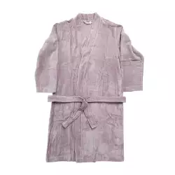 Bata De Bano Expressions Mediano Gris Oscuro 350 Gr Algodon Brmr