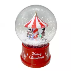 Bola De Agua Expressions Carrusel Cluz  12X17Cm Rojo