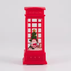 Bola De Agua Miro Christmas Con Luz 5X12Cm Rojo Poliresina 831-Xm