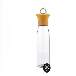 Botella Vidrio 800Ml Tapa Naranja